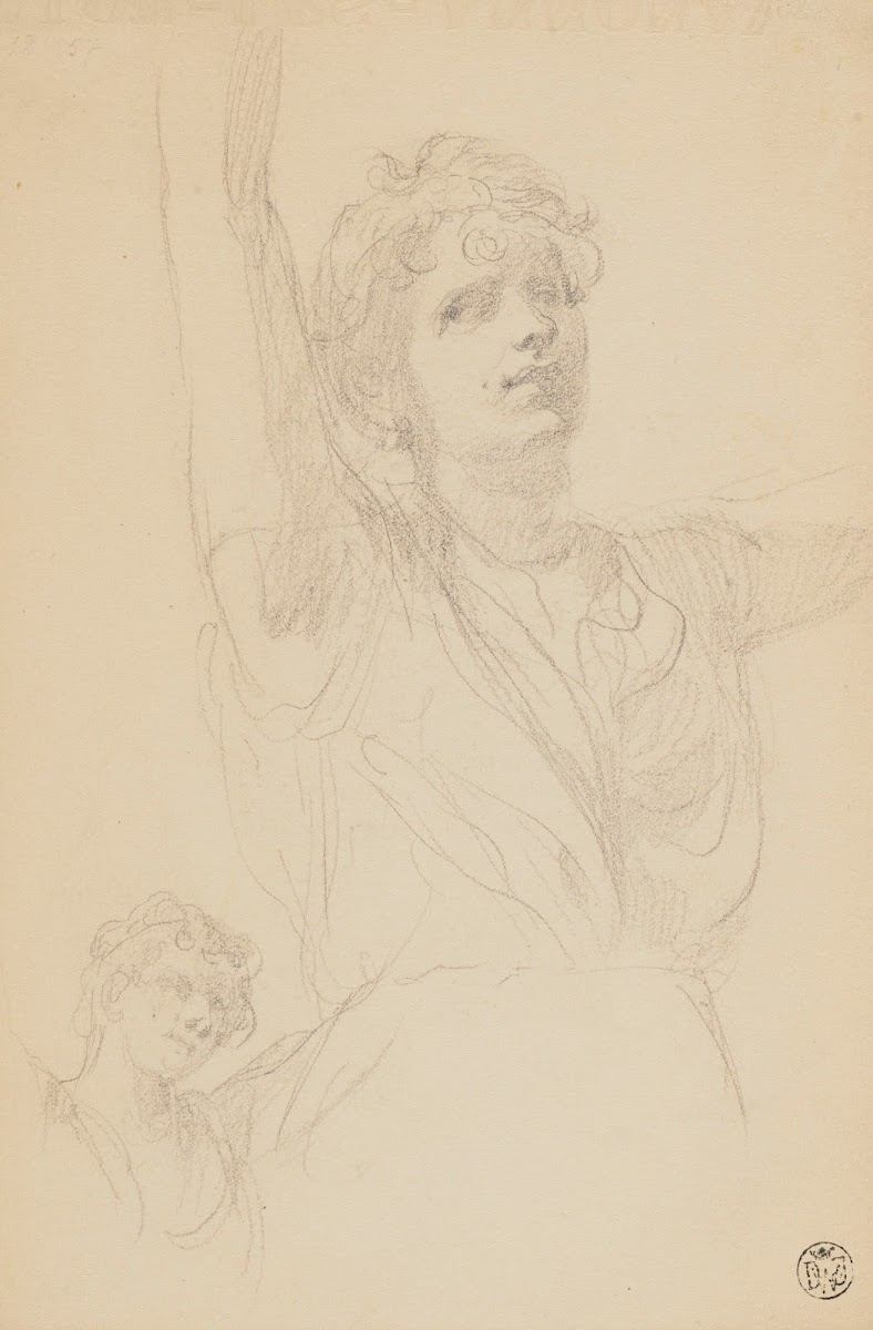Sketch of a Woman with Raised Hands 1885