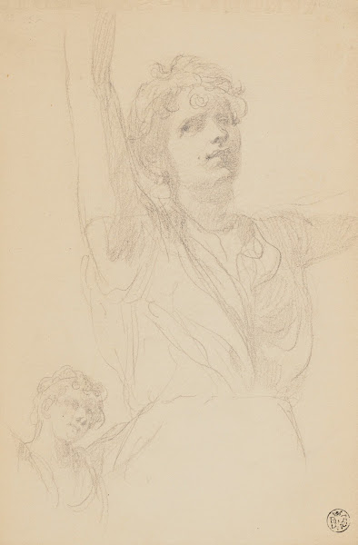 Sketch of a Woman with Raised Hands 1885