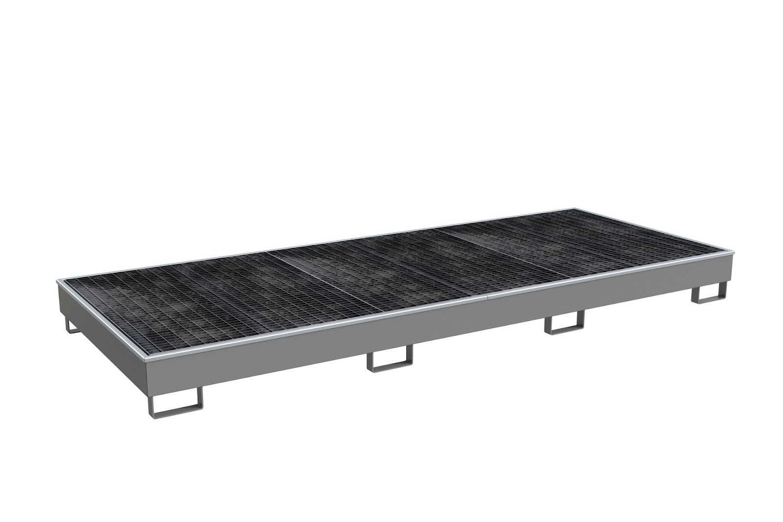 Stellingopvangbak met PE-binnenbak Stellingopvangbak RW-GR 3300-2 PE, gelakt, Muisgrijs