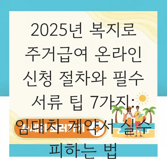 복지로 주거급여 온라인 신청 절차와 필수 준비 서류: 임대차 계약서 및 통장 사본 등록 팁 대표 이미지