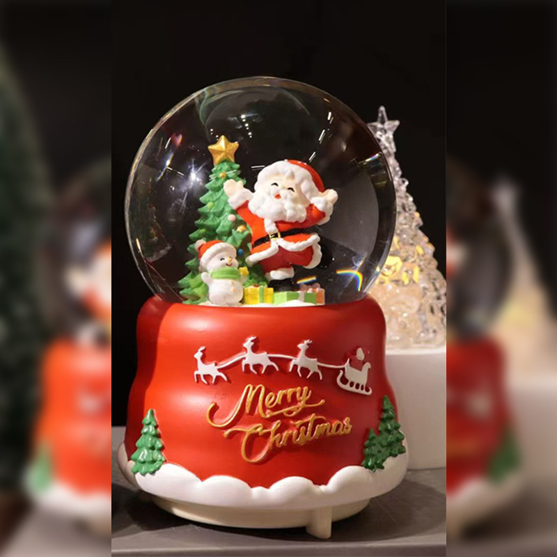 Christmas Snow Globe with Lighting and Music