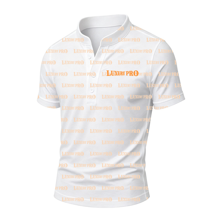 AOP SON Three Button Polo