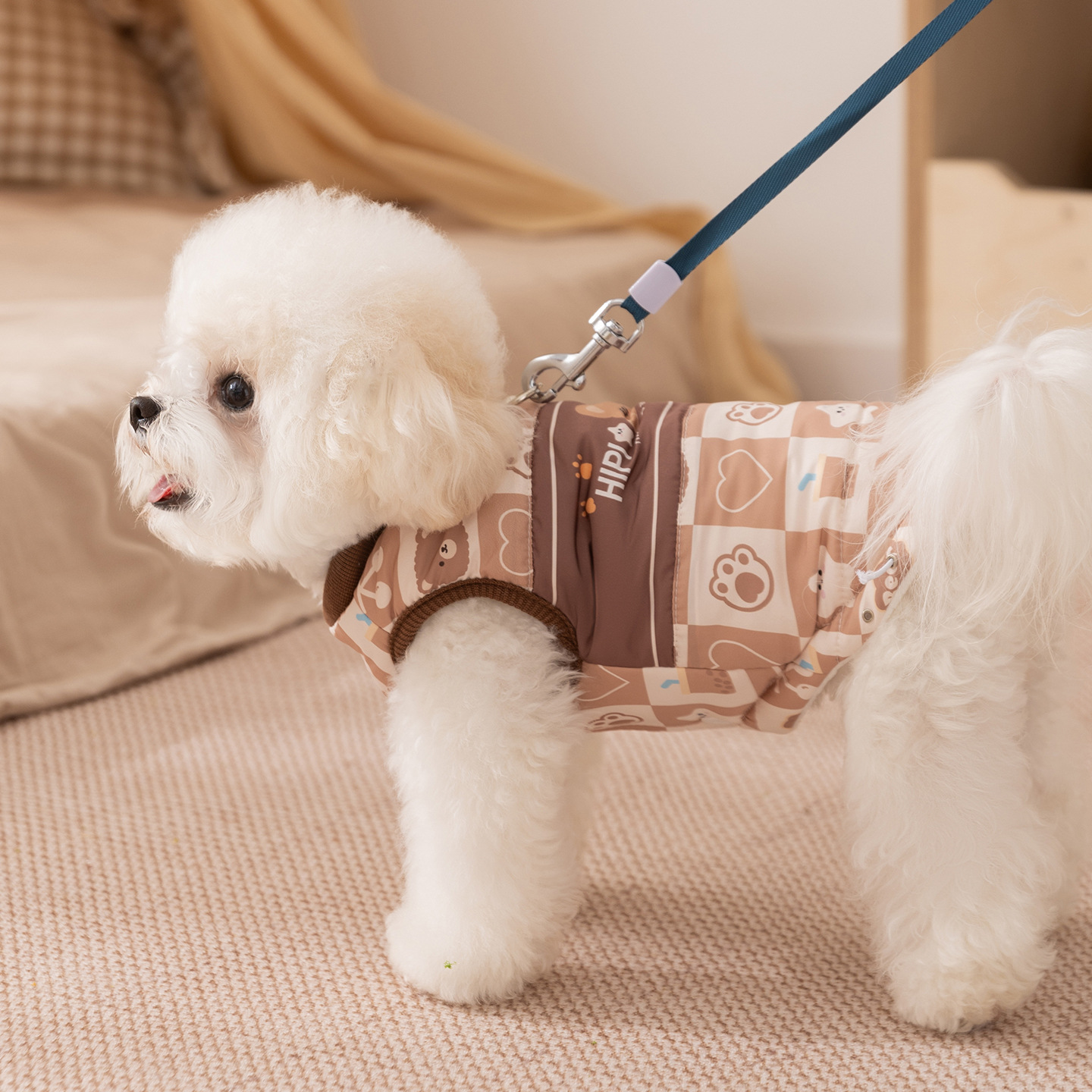Padded warming vest for small dogs and cats