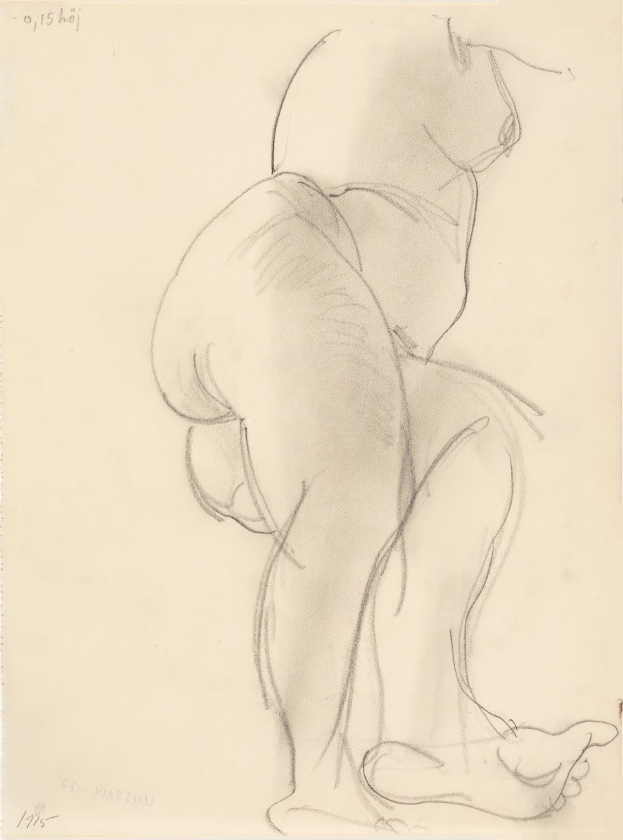 Kvindelig model liggende 1914  1915