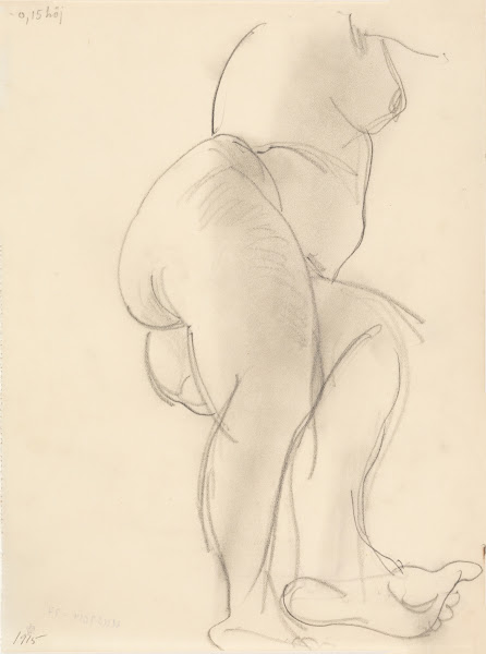 Kvindelig model liggende 1914  1915