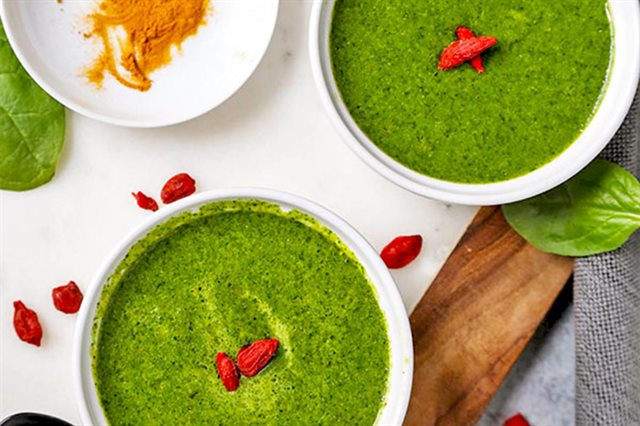 Sinh Tố Rau Bina Xà Lách Xoong