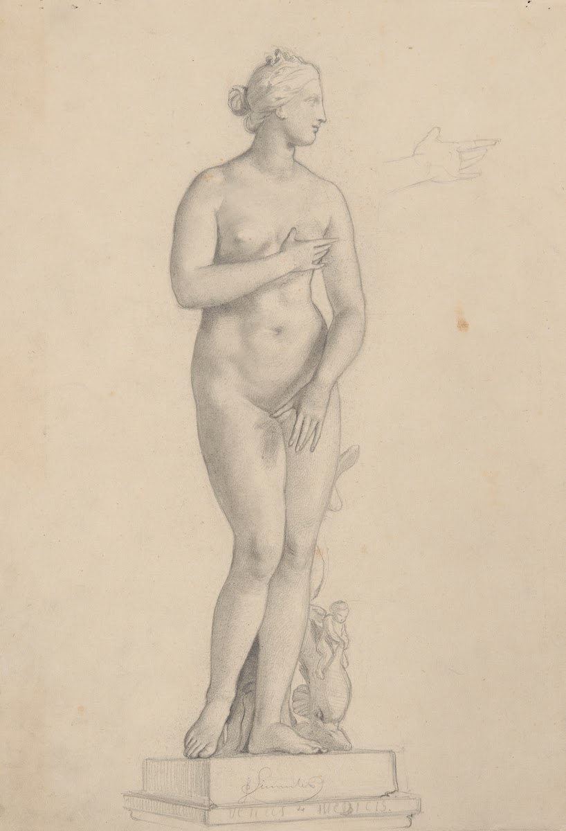 Studium rzeźby Wenus Medycejska 1856