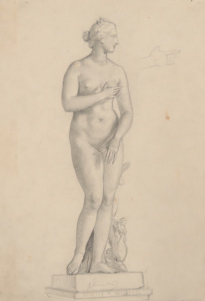 Studium rzeźby Wenus Medycejska 1856