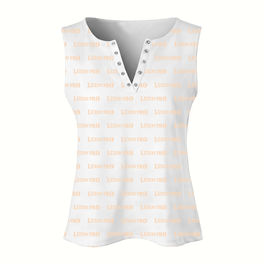 AOP V-neck perforated vest