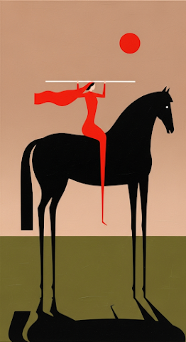 Surreal Horse Rider Painting