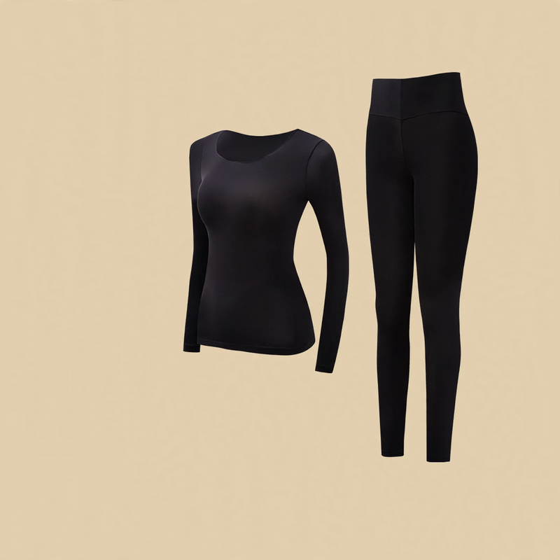 Thin women's thermal underwear set with heating function