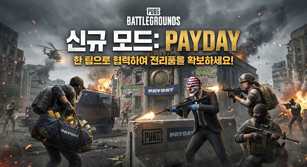 PUBG PAYDAY 모드 이미지