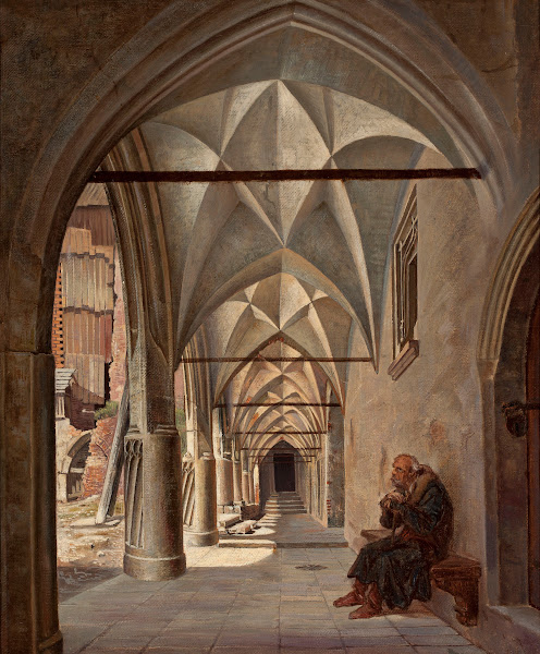 Cloisters of the Jagiellonian Library in Kraków c 1860 1870