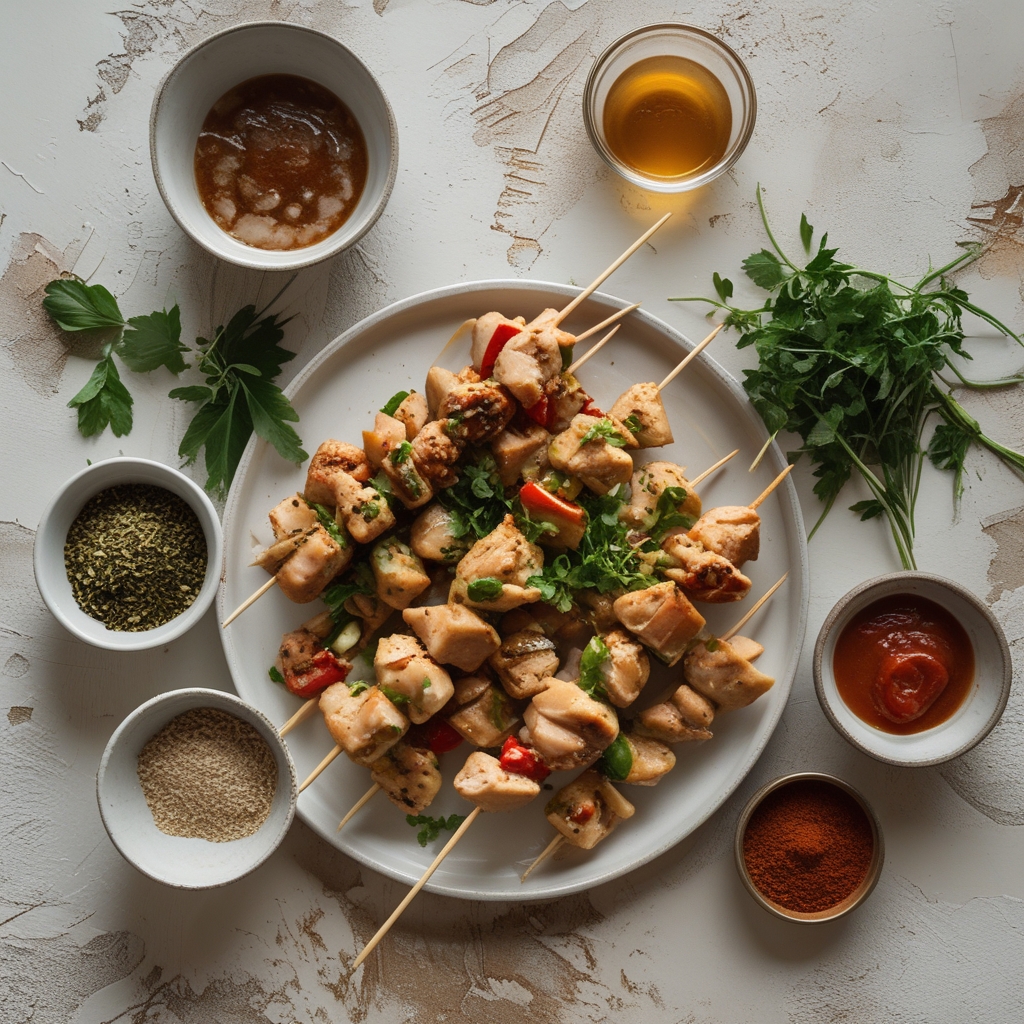 Ingredients for Easy Japanese Chicken Yakitori Skewers for Family Dinners – Quick & Delicious