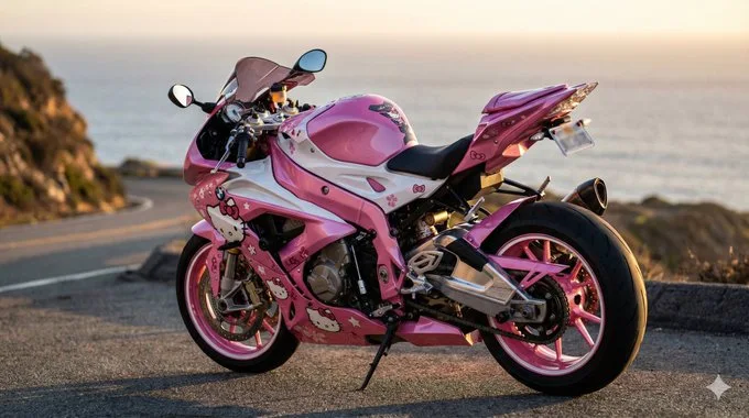 Fotografía profesional de pintura de cascos de motocicleta en ultra alta definición