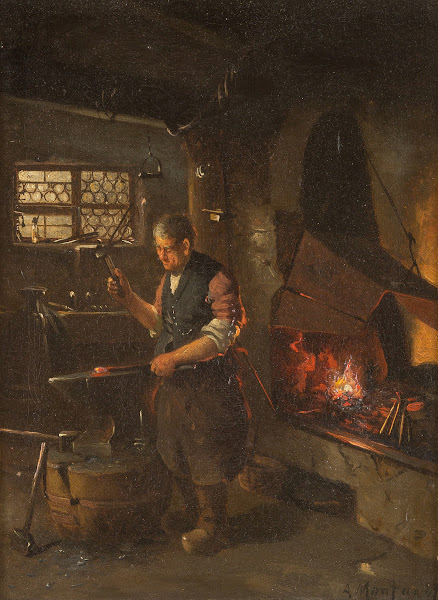 At the blacksmiths 1887