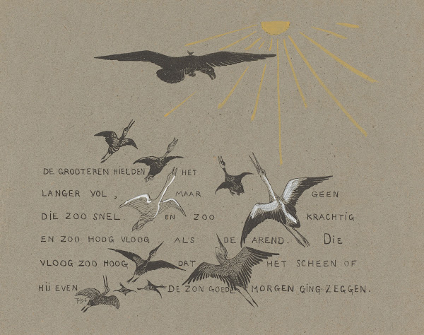 Vogels vliegen naar de zon 1892