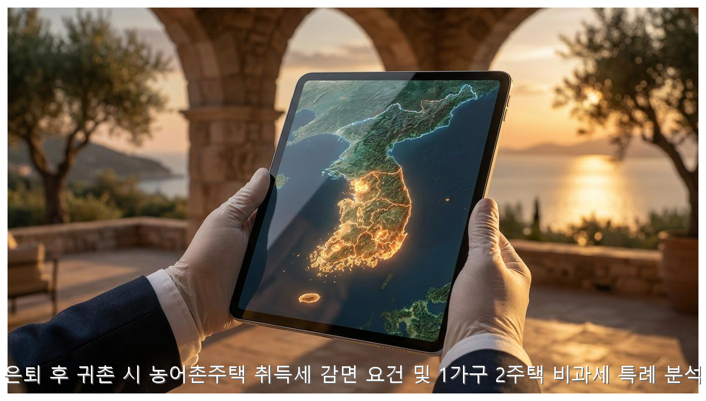 은퇴 후 농어촌주택 세금 감면 및 1가구 2주택 비과세 전략 핵심 안내 및 분석 인포그래픽 (6)