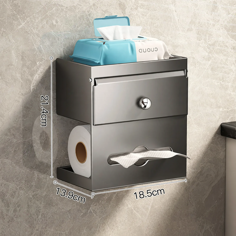 Wandmontierte Papiertuchbox aus Kohlenstoffstahl, Modell Papiertuchbox