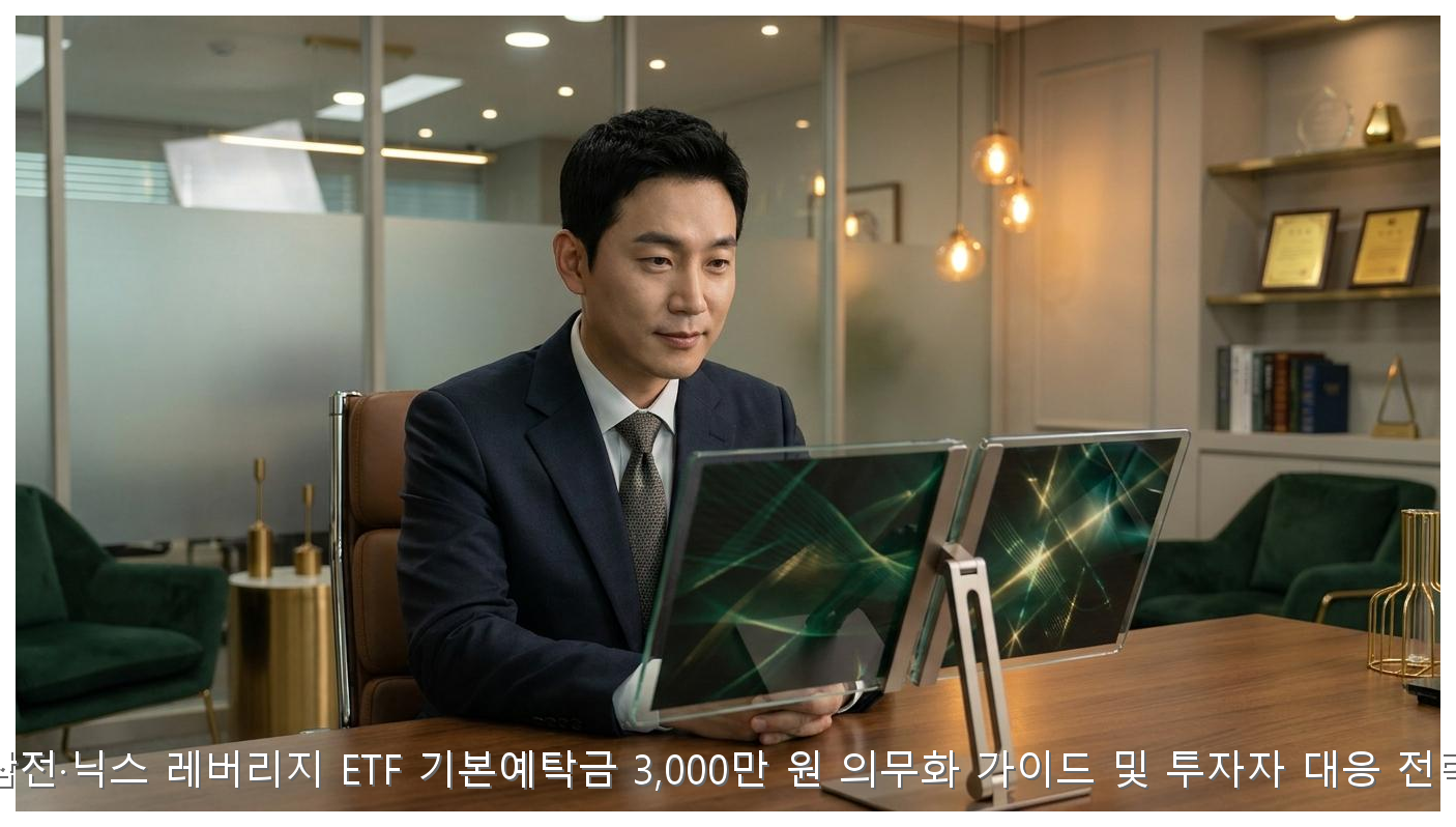 삼전·닉스 레버리지 ETF 기본예탁금 3,000만 원 의무화 가이드 및 투자자 대응 전략 핵심 안내 및 분석 인포그래픽 (5)