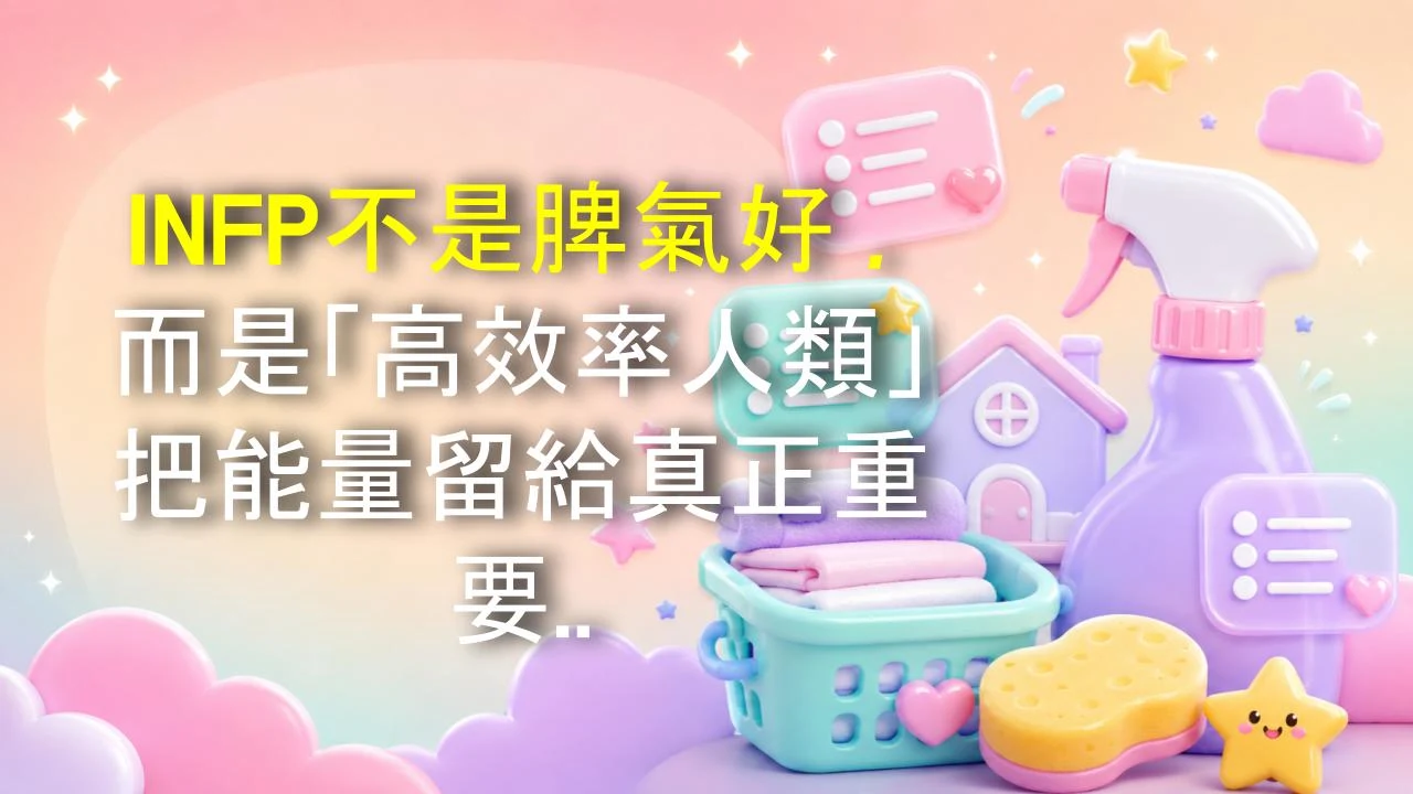 INFP不是脾氣好，而是「高效率人類」把能量留給真正重要的事🔥
