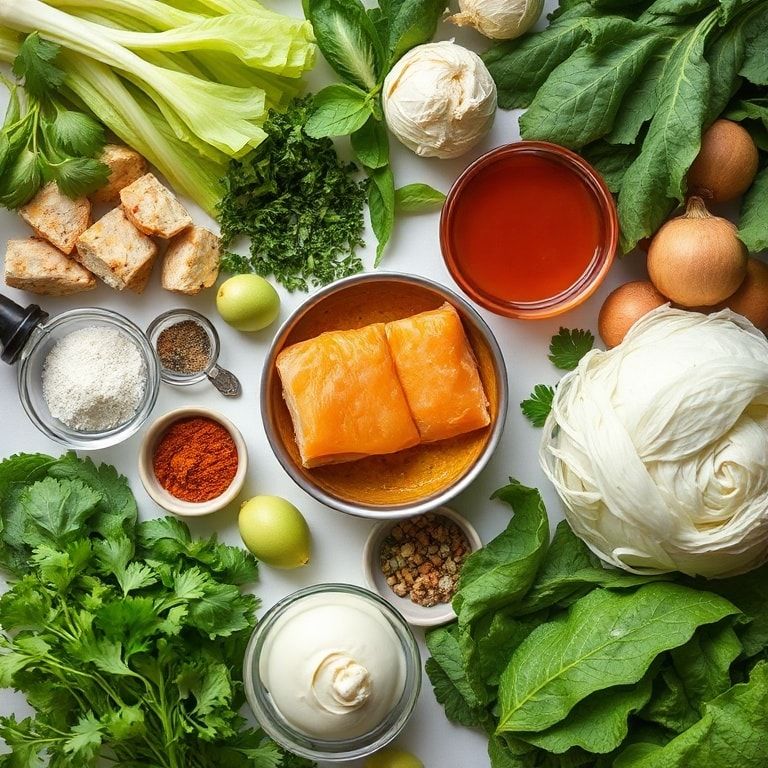 Ingredients for Vegan Cabbage Rolls with Ginger Sauce Recipe – Easy Homemade Dinner
