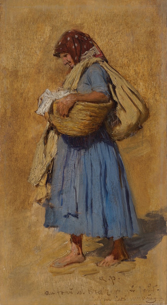 A Farmers Wife Blowing her Nose circa 1870 1875