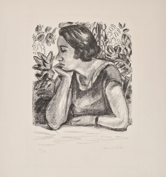 Visage De Profil Reposant Sur Un Bras 1924