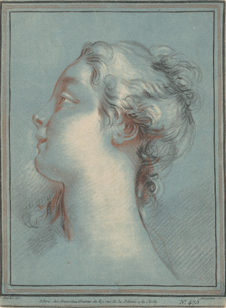 Head of a Young Woman Facing Left c 1774