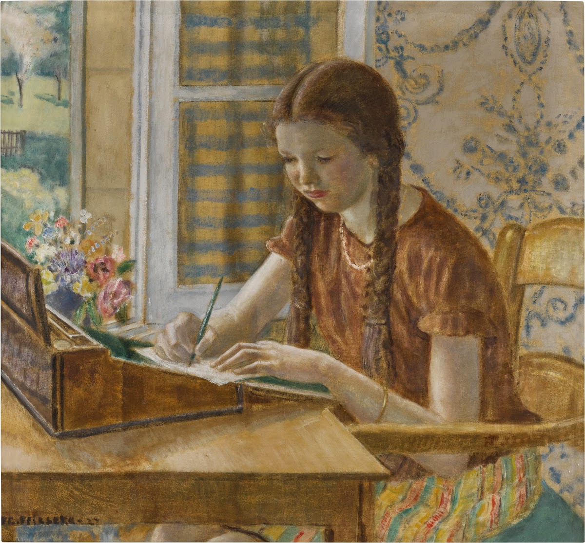 Girl at Writing Desk 1927