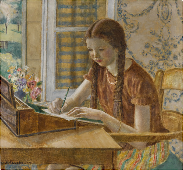 Girl at Writing Desk 1927