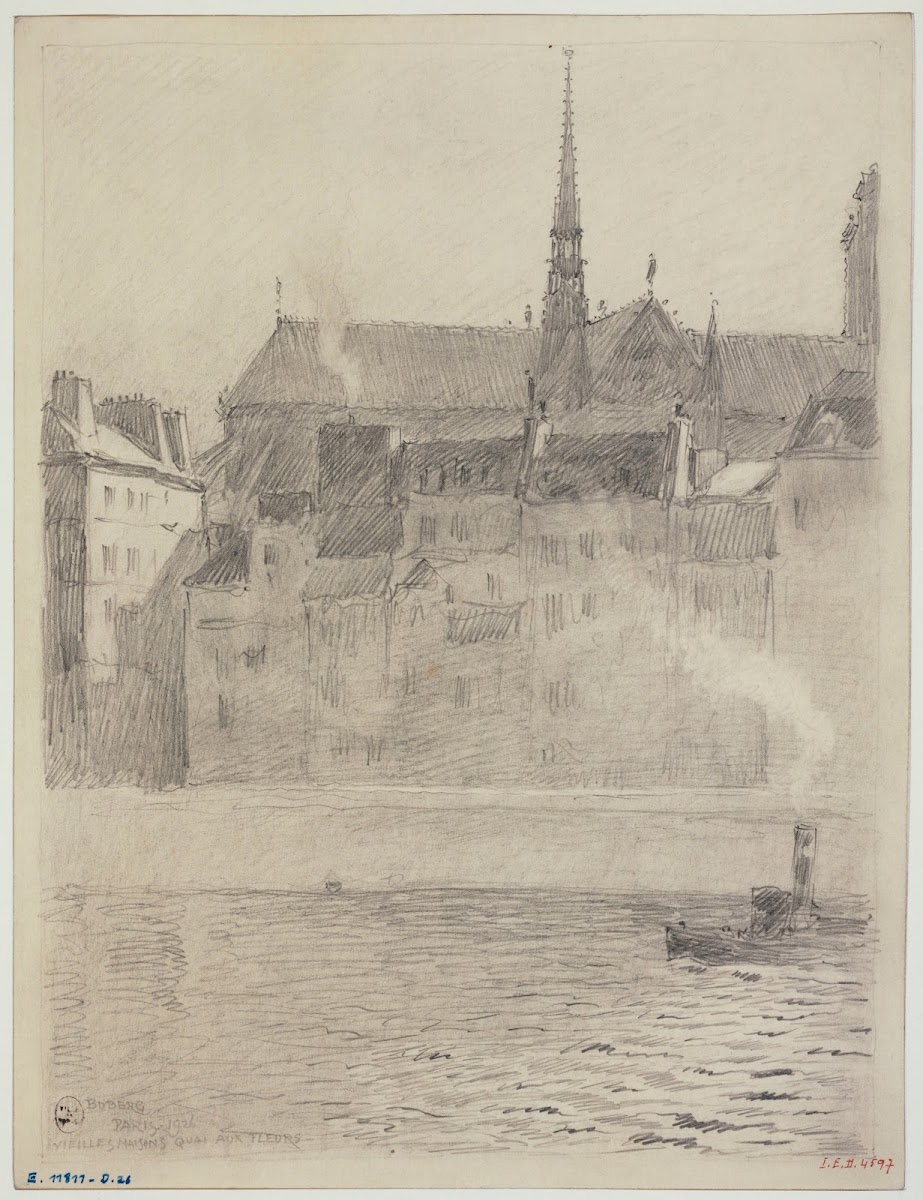 Vieilles maisons du quai aux Fleurs 1926