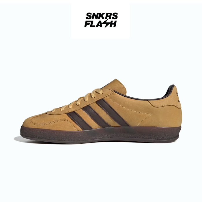 ADIDAS GAZELLE INDOOR OAT DARK BROWN - Size 46