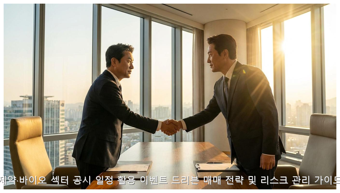 바이오 공시 매매 전략과 리스크 관리 핵심 안내 및 분석 인포그래픽 (5)