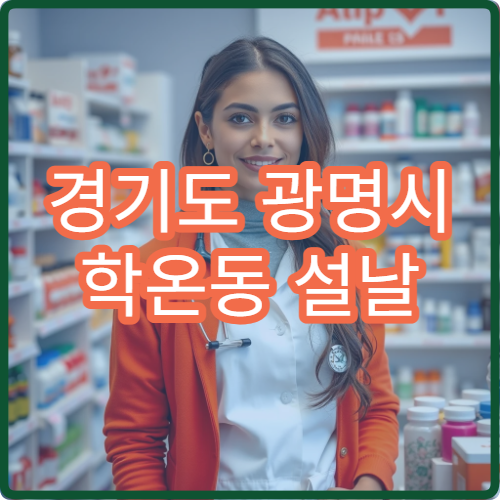 경기도 광명시 학온동 설날 명절 연휴 문 여는 약국 정보