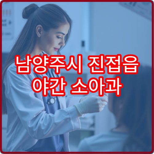 남양주시 진접읍 야간 소아과 아이 열감기 진료 병원 안내