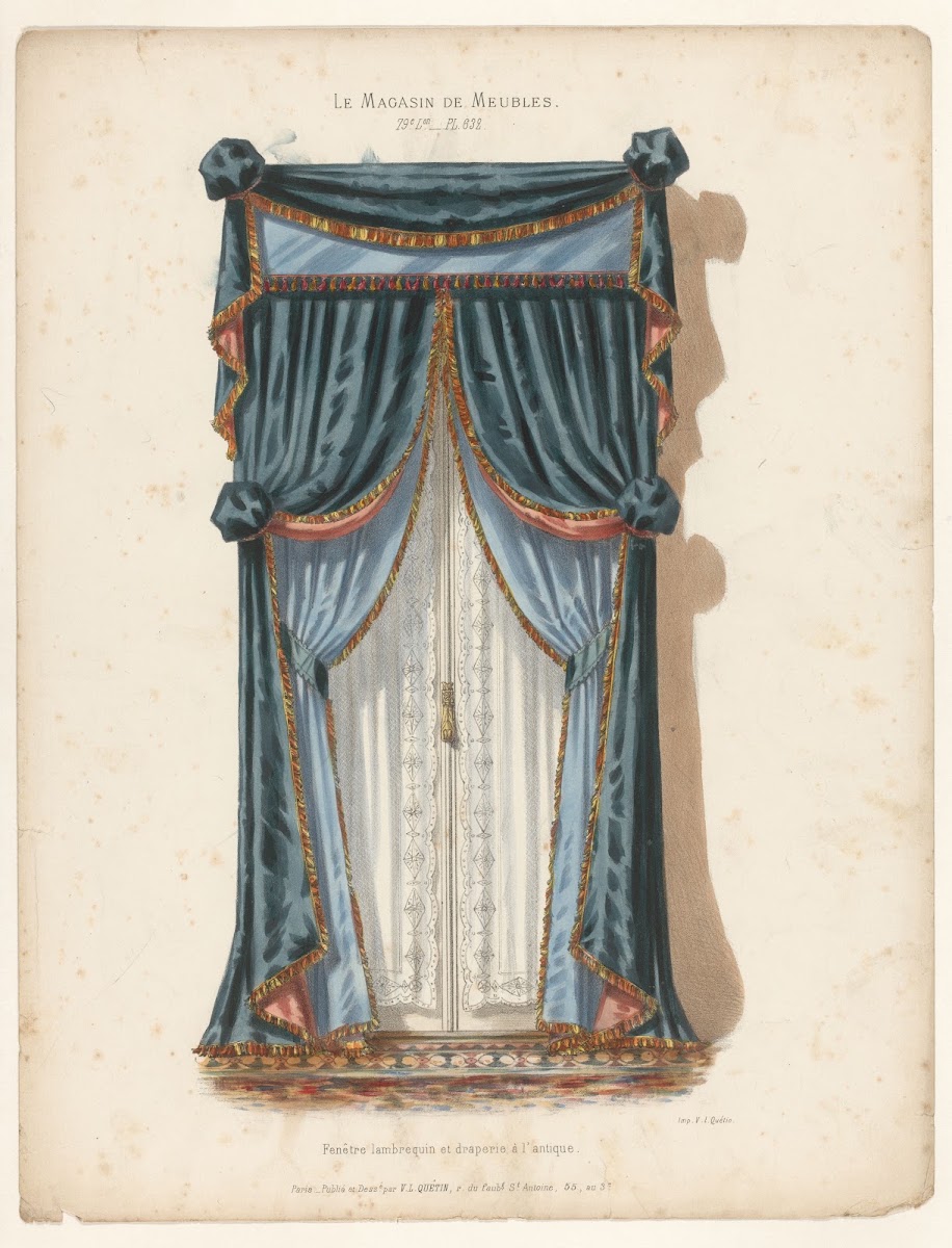 Fenêtre lambrequin et draperie à lantique 1832   1904