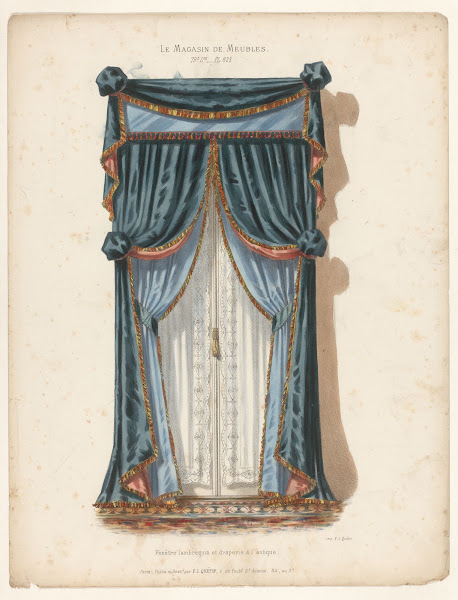 Fenêtre lambrequin et draperie à lantique 1832   1904