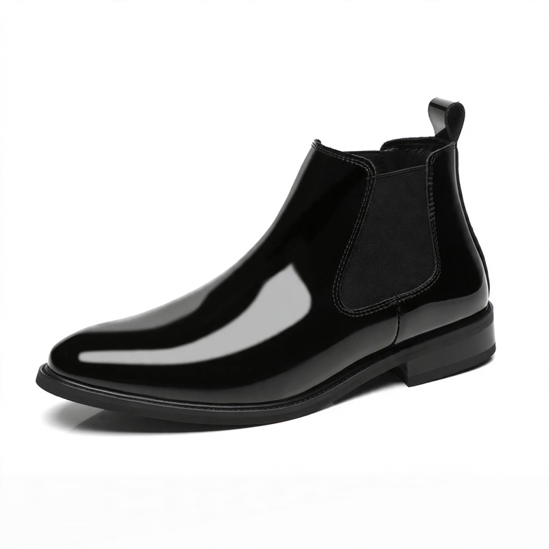 Men's leather Chelsea boots with optional lift
