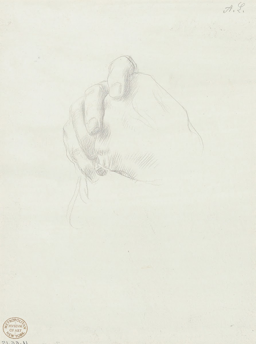 Study for the hands in the Portrait of Edward D Adams 1892