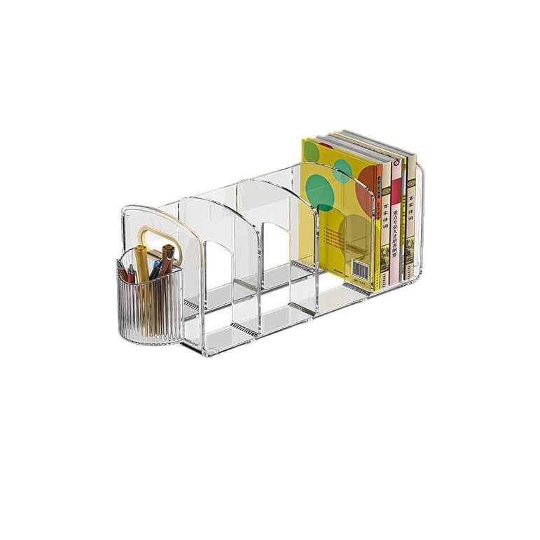 Transparente Bücherablage für Schreibtisch