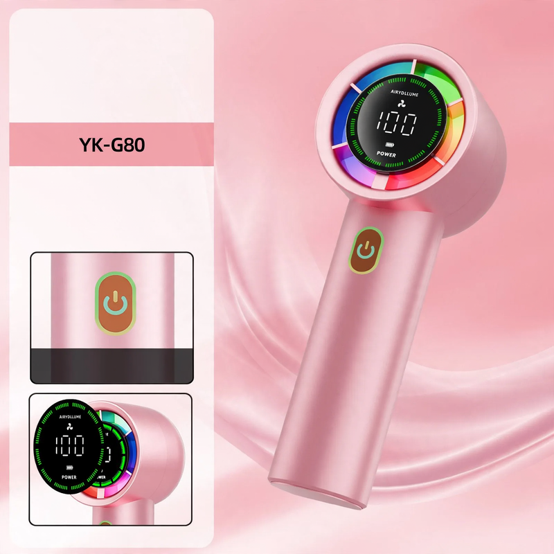 Portable handheld fan with battery, 3 speeds