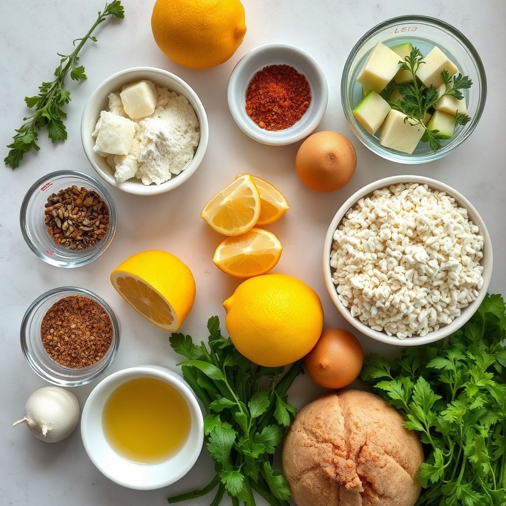 Ingredients for Soft & Chewy Lemon Cookies – Easy One-Bowl Homemade Treat