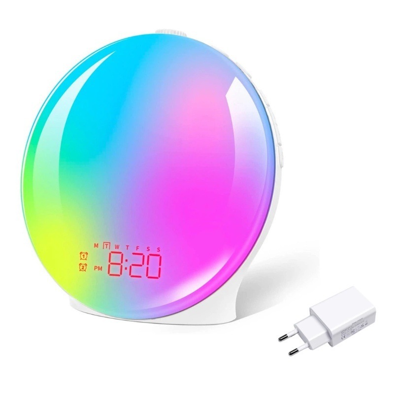Smart LED Alarm Clock with Sunrise Simulation and RGB Light
