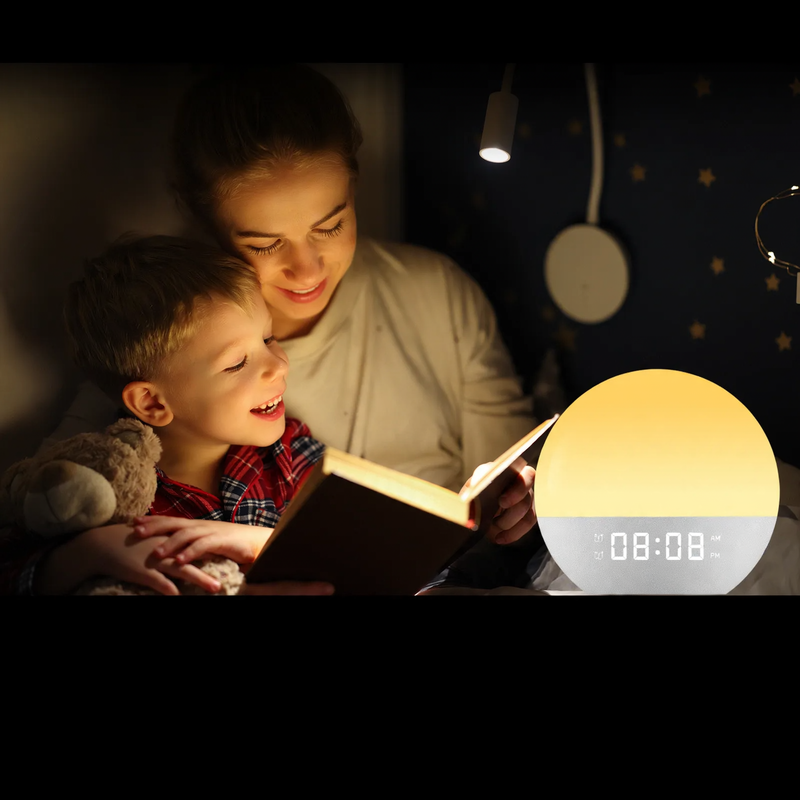 LED Wake-Up Light with Sunrise Simulation and White Noise