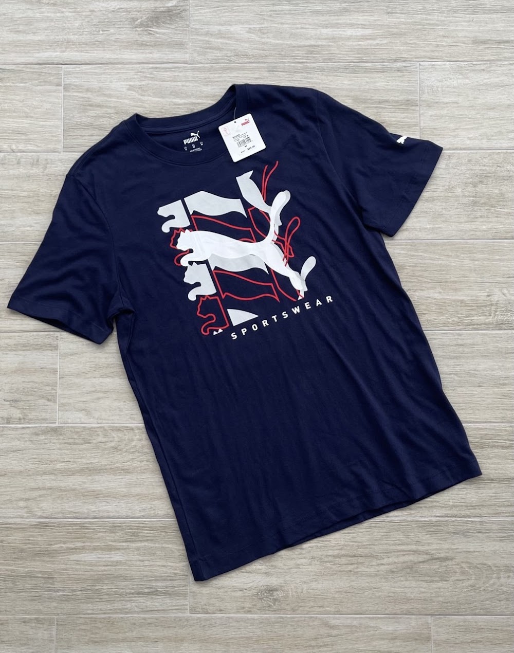 Puma Men's Athletics Big Logo Tee