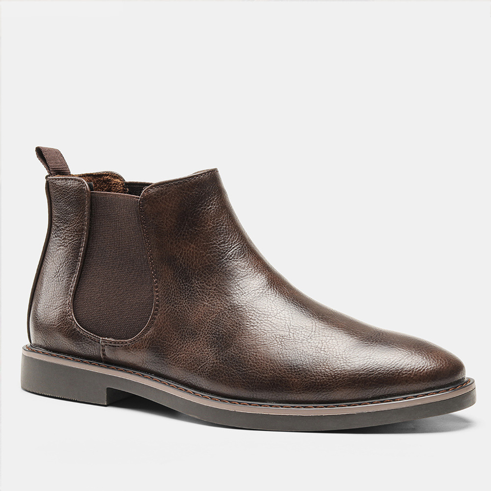 Men's Chelsea Boots, Synthetic Leather, Non-slip Rubber Sole