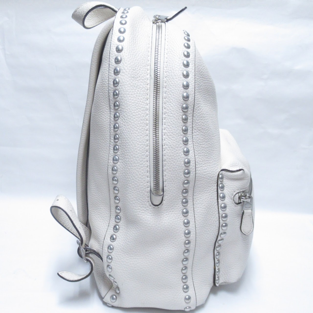 Coach White Leather Backpack