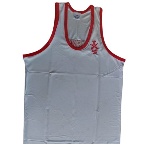 VEST INDIAN ARMY PRINT WHITE
