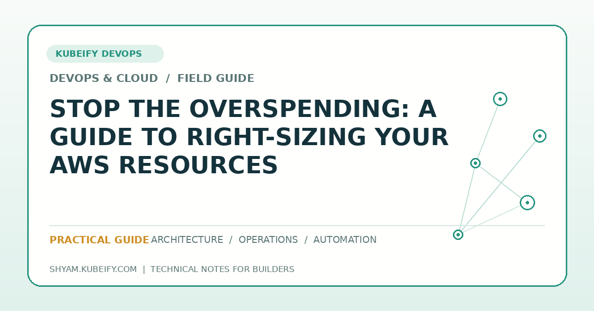 Stop the Overspending: A Guide to Right-Sizing Your AWS Resources - Kubeify DevOps blog hero